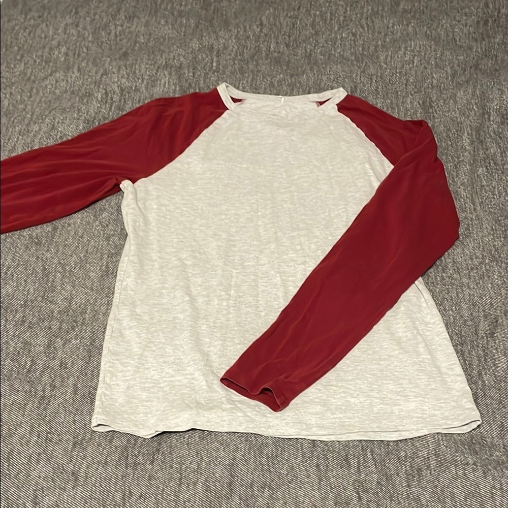 LuLu Lemon Red and White Long Sleeve